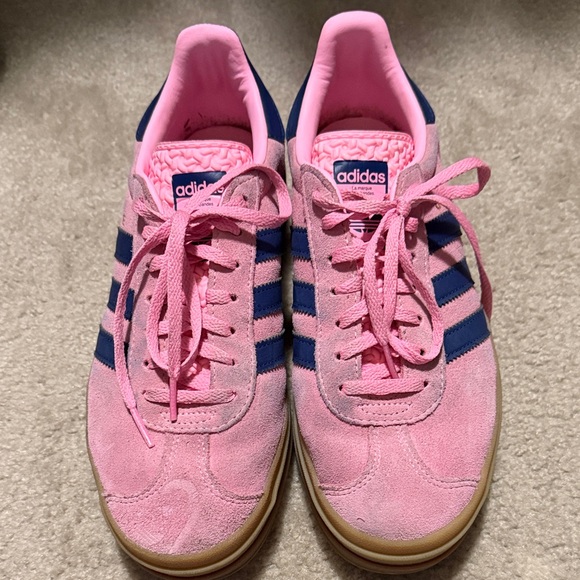 Adidas Gazelle Pink and Navy Women's Sneakers - Picture 2 of 5